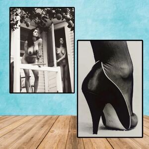 Helmet Newton Vintage Sexy nude Art Print 11x8.5 set